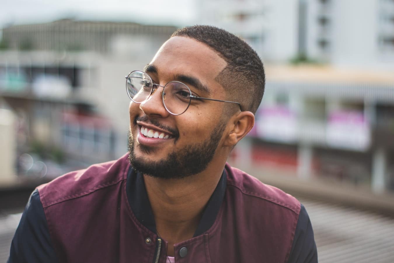 Young man with glasses