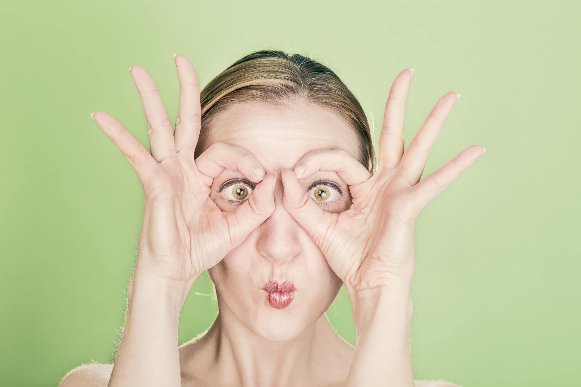 Woman making a goofy face